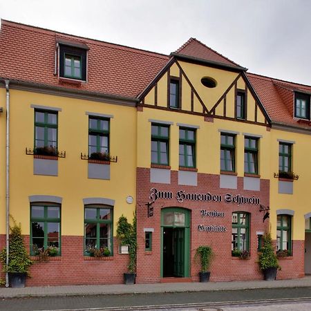 Gasthaus Und Pension "Zum Hauenden Schwein" Wörlitz Esterno foto
