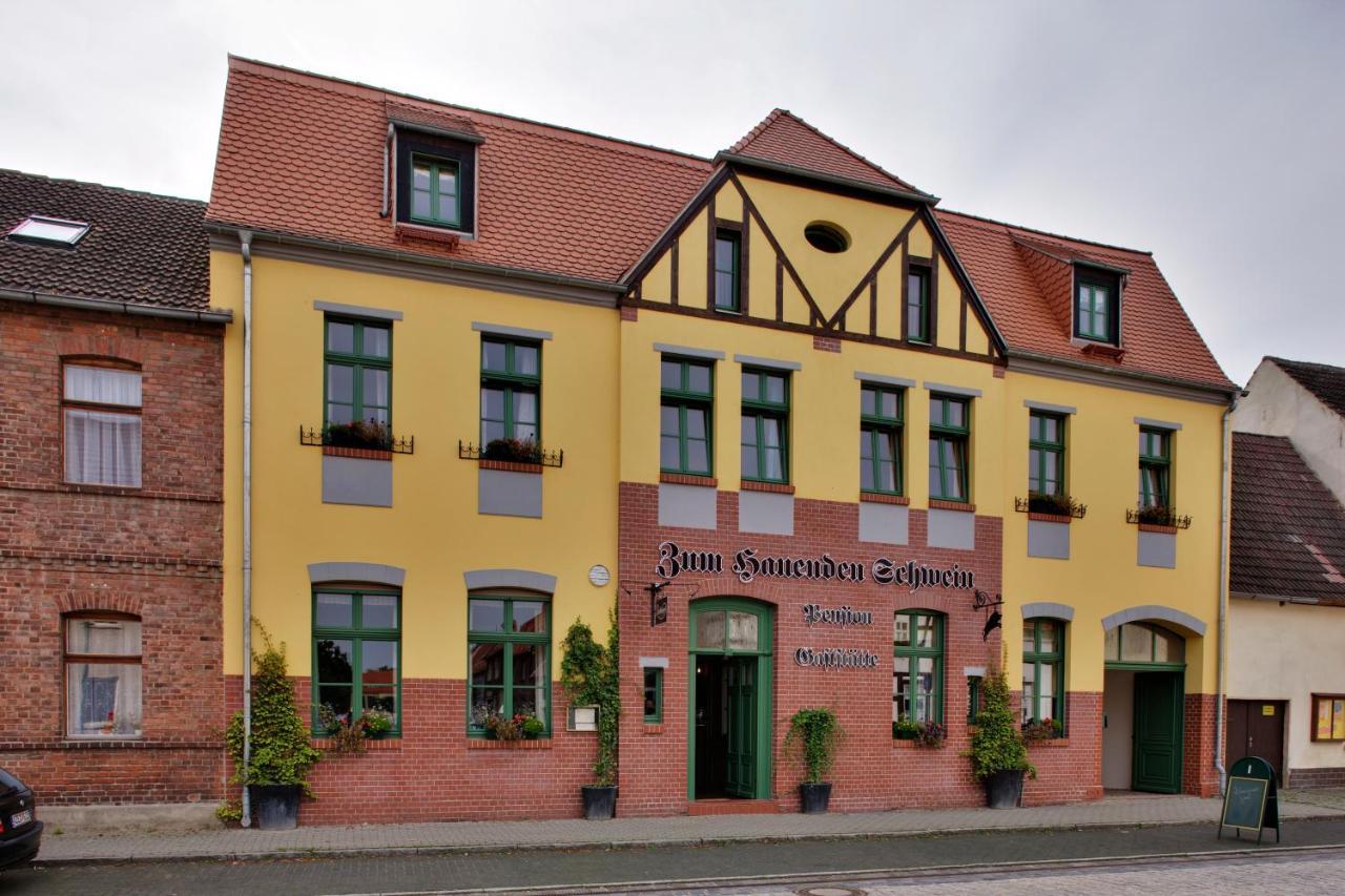 Gasthaus Und Pension "Zum Hauenden Schwein" Wörlitz Esterno foto